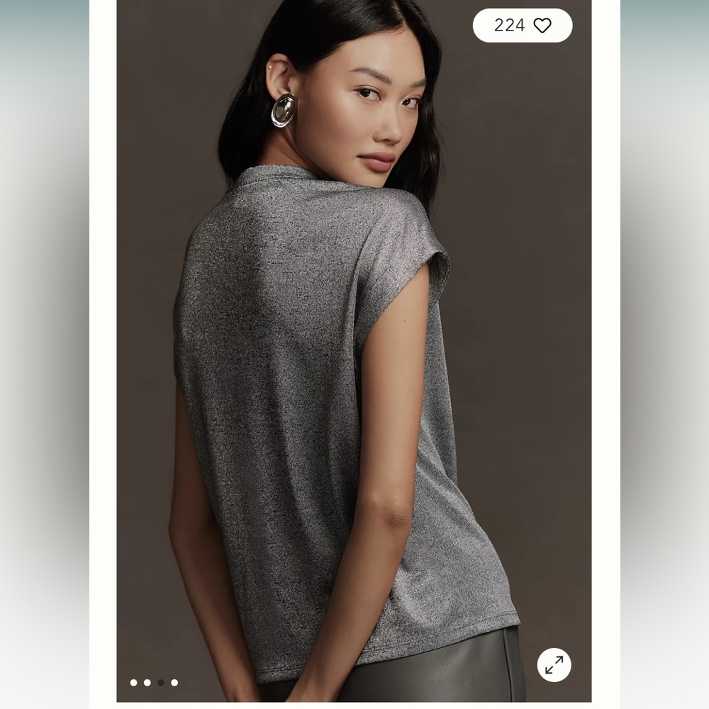 NWT Anthropologie Shimmer Tee